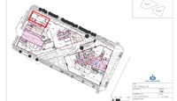 Plantegning over 1. etasje i Dronning Eufemias gate 11. Lokalet er det røde markerte området.