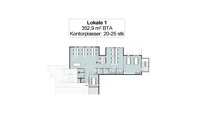 Plantegning av lokale 1.