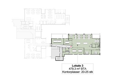 Plantegning av lokale 3.