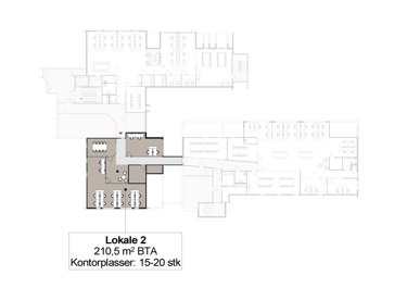 Plantegning av lokale 2.