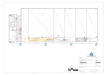 Plantegning for kontor 1303.