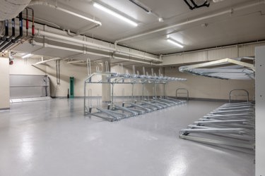 Fellesområde, innendørs sykkelparkering