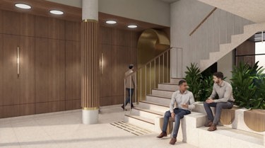 Moderne fellesarealer utformet for trivsel, møter og et profesjonelt førsteinntrykk.