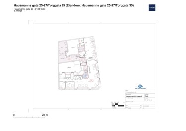 Plantegning for 5. etasje i Torggata 35.