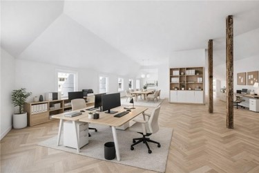 AI-generert illustrasjon av ferdig oppusset lokale