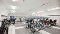 Felles sykkelrom i bygget