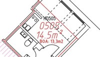 Plantegning leilighet 505