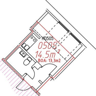 Plantegning leilighet 505