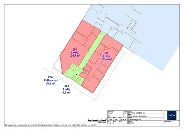 Plantegning for arealnr 210 og 211.